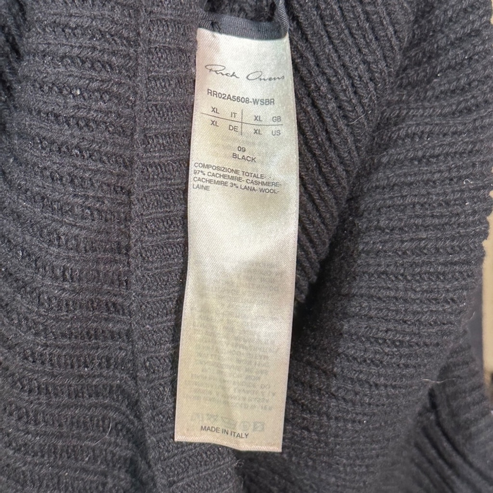 Rick Owens Black Banana Cashmere Sweater XL - Picture 17 of 17